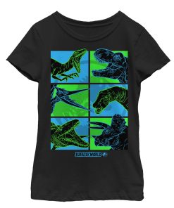 Girl’s Jurassic World Fallen Kingdom Dino Bingo T-Shirt