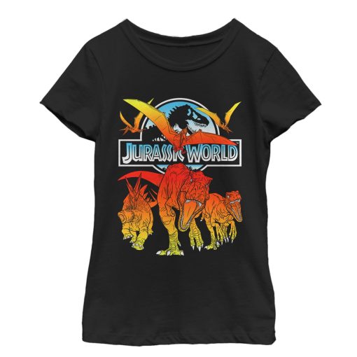 Girl’s Jurassic World Fallen Kingdom Fire Dinosaurs T-Shirt