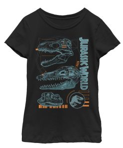Girl’s Jurassic World Fallen Kingdom Fossil Skulls T-Shirt
