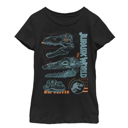 Girl’s Jurassic World Fallen Kingdom Fossil Skulls T-Shirt