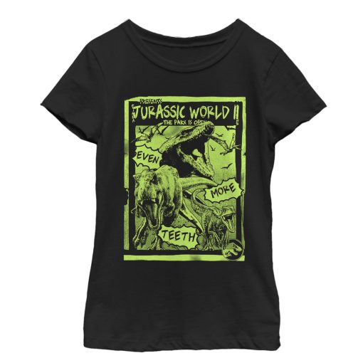 Girl’s Jurassic World Fallen Kingdom More Teeth Poster T-Shirt