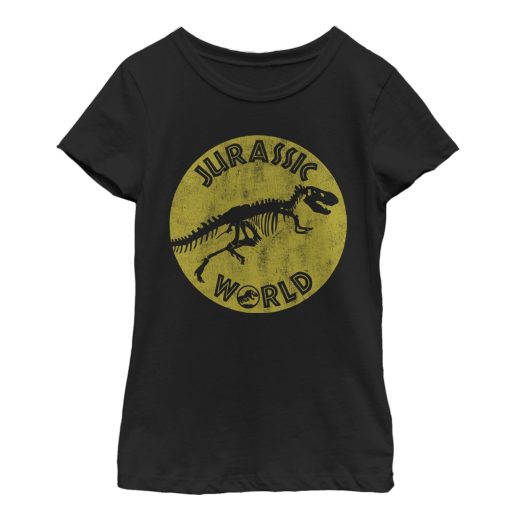 Girl’s Jurassic World Fallen Kingdom Retro Fossil T-Shirt