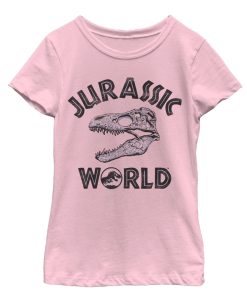 Girl’s Jurassic World Fallen Kingdom Skeleton Logo T-Shirt