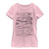 Girl’s Jurassic World Fallen Kingdom T. Rex Schematics T-Shirt