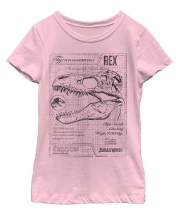 Girl’s Jurassic World Fallen Kingdom T. Rex Schematics T-Shirt