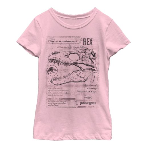 Girl’s Jurassic World Fallen Kingdom T. Rex Schematics T-Shirt