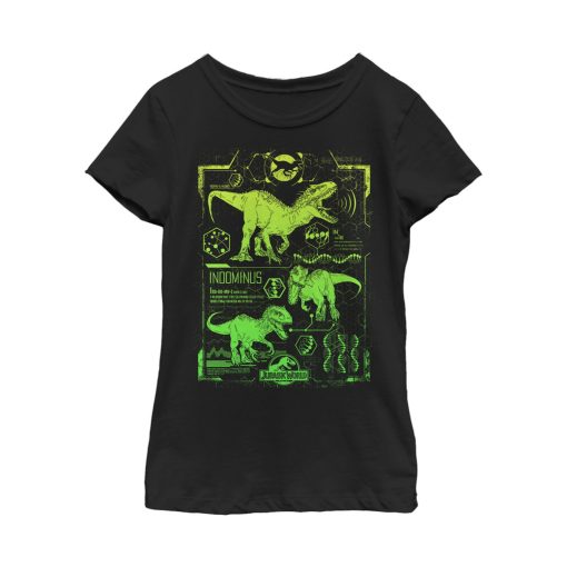 Girl’s Jurassic World Indominus Schematics T-Shirt