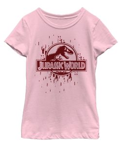 Girl’s Jurassic World Logo Glitch Code T-Shirt