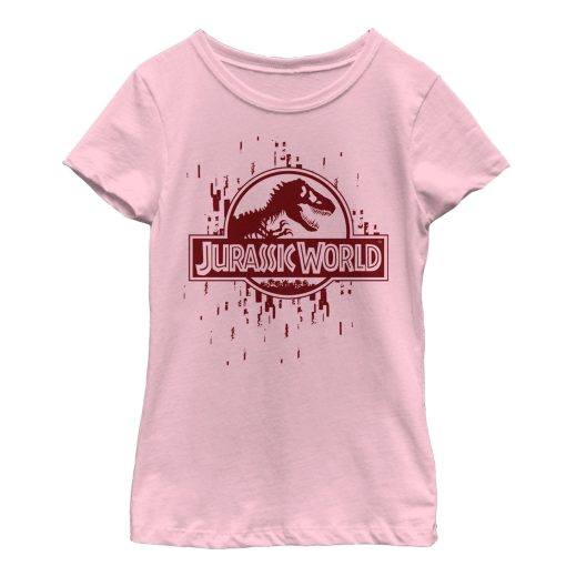 Girl’s Jurassic World Logo Glitch Code T-Shirt