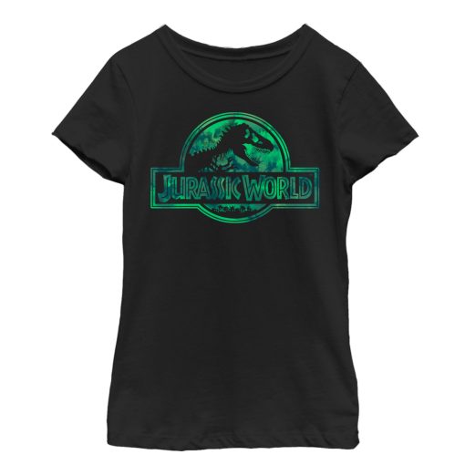 Girl’s Jurassic World Logo Tie Dye Print T-Shirt