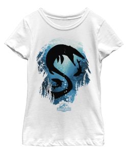 Girl’s Jurassic World Mosasaurus With Sharks T-Shirt