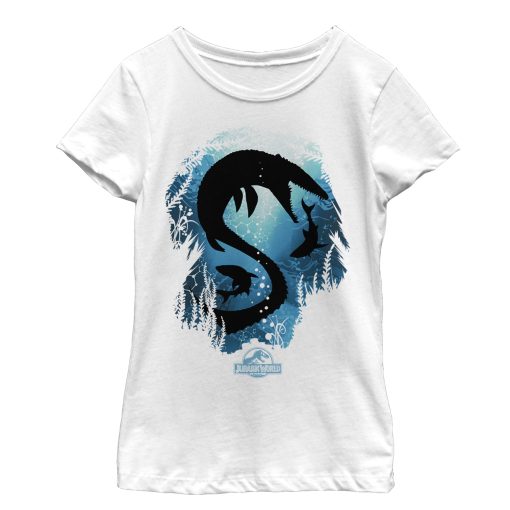 Girl’s Jurassic World Mosasaurus With Sharks T-Shirt