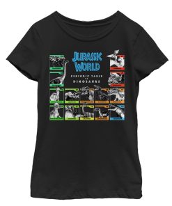 Girl’s Jurassic World Periodic Table of Dinosaurs T-Shirt