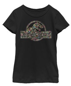 Girl’s Jurassic World Tropical Flower Logo T-Shirt