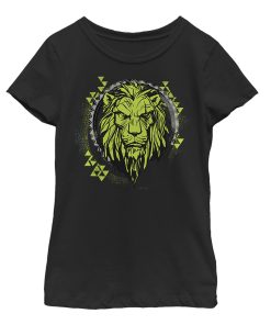 Girl’s Lion King Geometric Scar Emblem T-Shirt