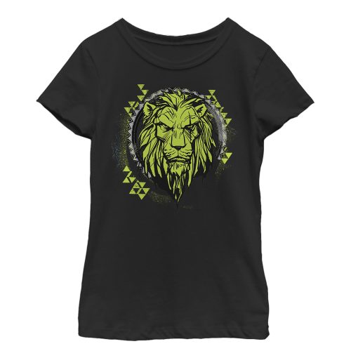 Girl’s Lion King Geometric Scar Emblem T-Shirt