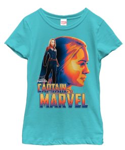 Girl’s Marvel Captain Marvel Artistic Profile T-Shirt