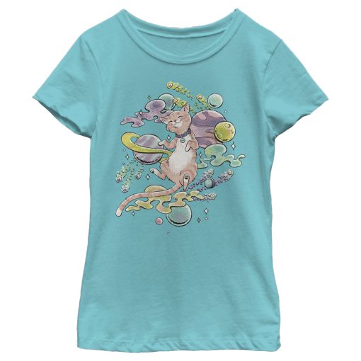 Girl’s Marvel Captain Marvel Celestial Goose In Space T-Shirt