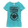 Girl’s Marvel Captain Marvel Grayscale Star Symbol T-Shirt