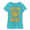 Girl’s Marvel Captain Marvel Star Symbol Shield T-Shirt