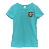 Girl’s Marvel Captain Marvel Star Symbol Woven Print T-Shirt