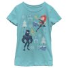 Girl’s Marvel Christmas Black Widow & Panther T-Shirt