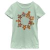 Girl’s Marvel Christmas Gingerbread Cookie Circle T-Shirt