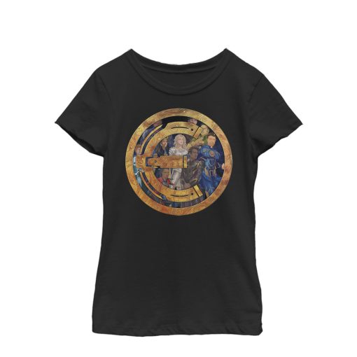 Girl’s Marvel Eternals Group Gold Badge T-Shirt