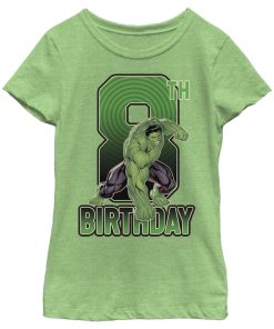 Girl’s Marvel Hulk Smash 8th Birthday T-Shirt