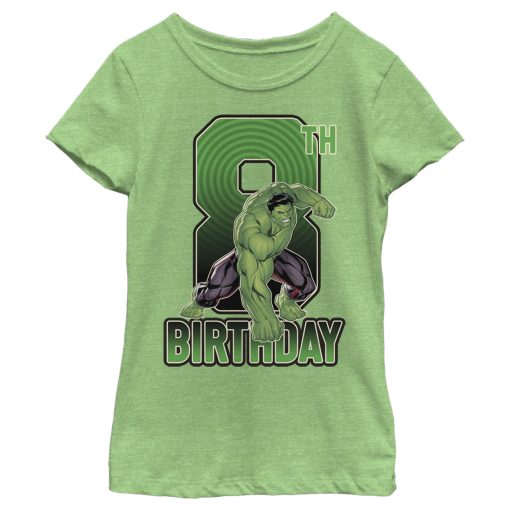 Girl’s Marvel Hulk Smash 8th Birthday T-Shirt