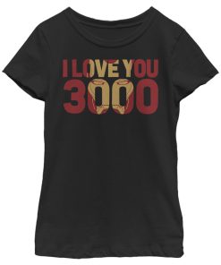 Girl’s Marvel Iron Man Forever Love 3000 T-Shirt