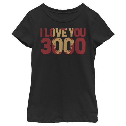 Girl’s Marvel Iron Man Forever Love 3000 T-Shirt