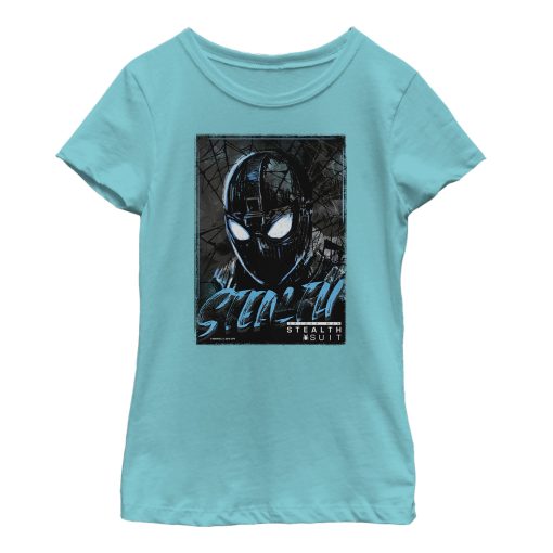 Girl’s Marvel Spider-Man Far From Home Artsy Stealth T-Shirt