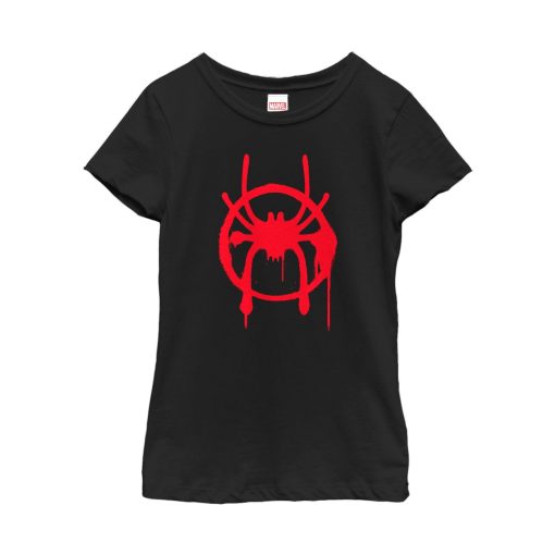 Girl’s Marvel Spider-Man Into the Spider-Verse Symbol T-Shirt