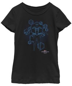 Girl’s Marvel Spider-Man No Way Home Black Suit Blueprint T-Shirt