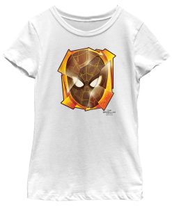 Girl’s Marvel Spider-Man No Way Home Golden Mask T-Shirt