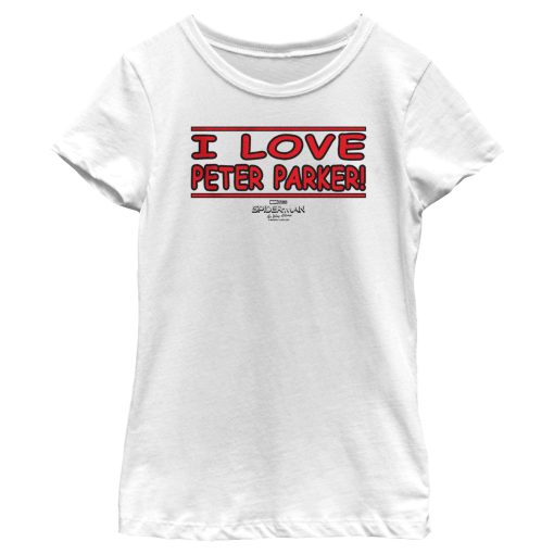 Girl’s Marvel Spider-Man No Way Home I Love Peter Parker T-Shirt