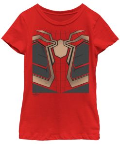 Girl’s Marvel Spider-Man No Way Home Iron Suit T-Shirt