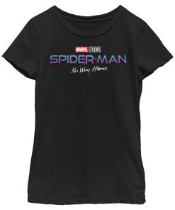 Girl’s Marvel Spider-Man No Way Home Logo Black T-Shirt