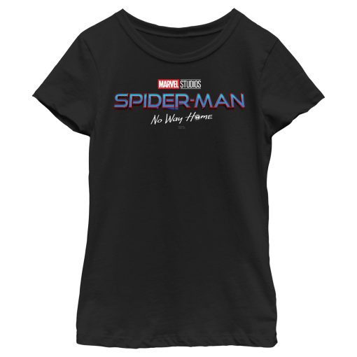 Girl’s Marvel Spider-Man No Way Home Logo Black T-Shirt