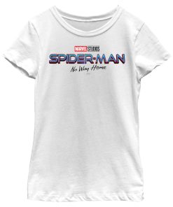 Girl’s Marvel Spider-Man No Way Home Logo White T-Shirt