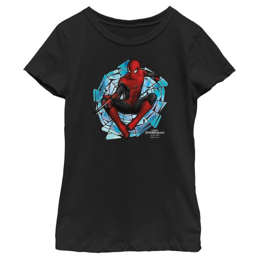 Girl’s Marvel Spider-Man No Way Home Spinning Webs T-Shirt