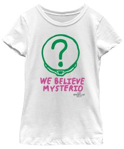 Girl’s Marvel Spider-Man No Way Home We Believe Mysterio Pink and Green T-Shirt