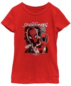 Girl’s Marvel Spider-Man No Way Home Who is the Spider-Man T-Shirt