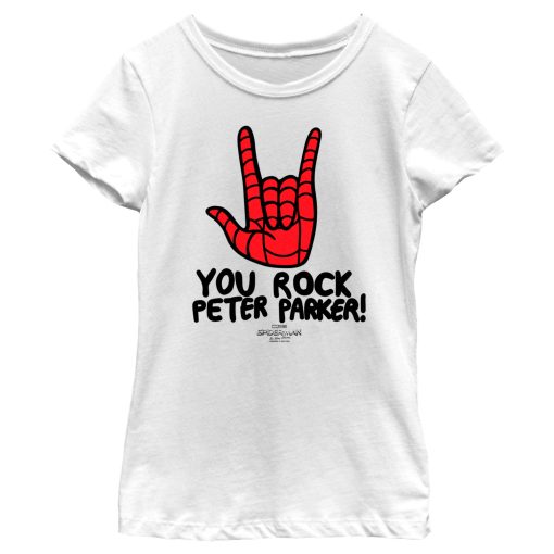 Girl’s Marvel Spider-Man No Way Home You Rock Peter Parker T-Shirt