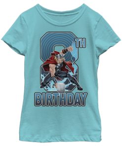 Girl’s Marvel Thor Hammer 8th Birthday T-Shirt