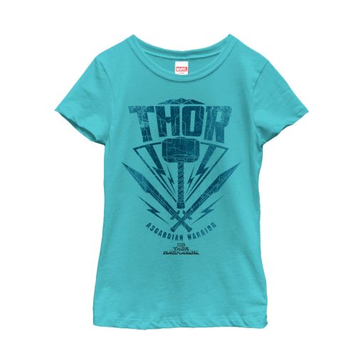 Girl’s Marvel Thor Ragnarok Asgardian Warrior Hammer T-Shirt