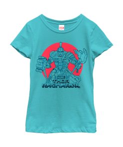 Girl’s Marvel Thor Ragnarok Hulk Sunset T-Shirt