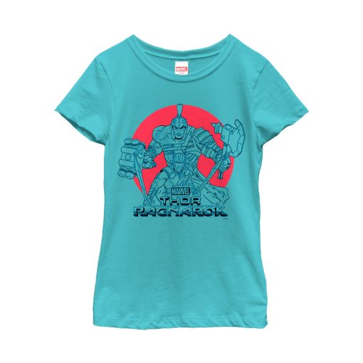 Girl’s Marvel Thor Ragnarok Hulk Sunset T-Shirt