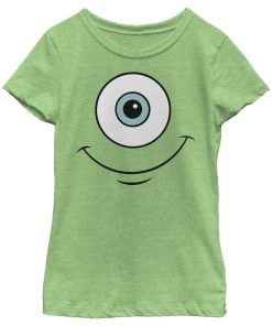 Girl’s Monsters Inc Mike Wazowski Eye Smile T-Shirt